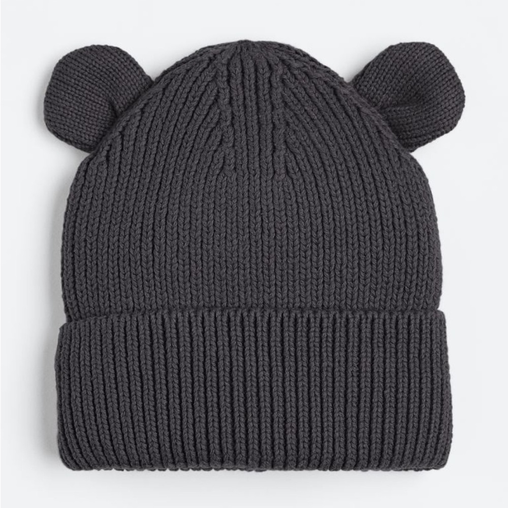 H&M Kids Black Knit Hat with Ears